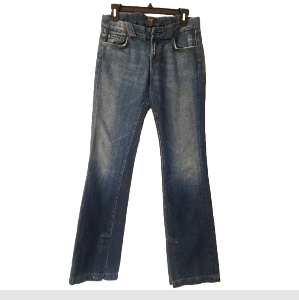7 For All Mankind Women's Boot Cut Jeans - Blue Wash